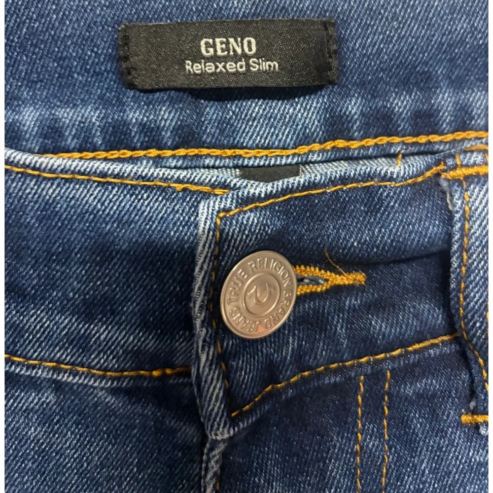 True Religion Geno Relaxed Slim‎ Mens Dark Wash Denim Jeans Size 31